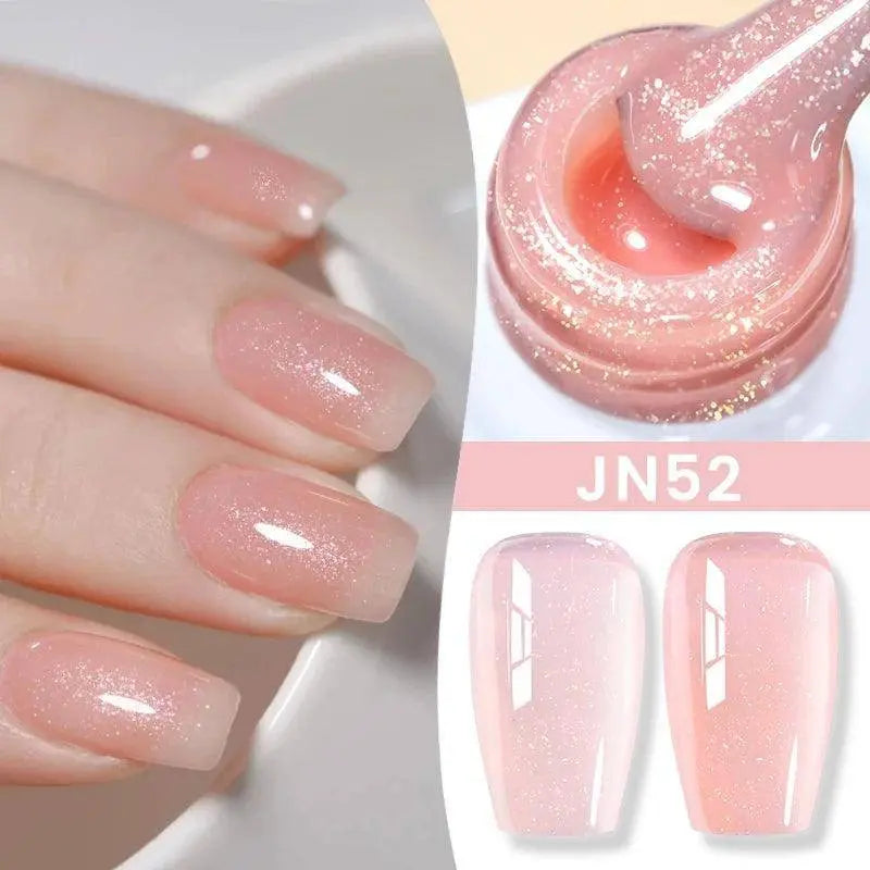 BORN PRETTY Milky White Jelly Nude Gel Nail Polish 10ml White Translucent Soak Off Gel Vernis Semi Permanent Need UV Light Cure - Tophatter Daily Deals