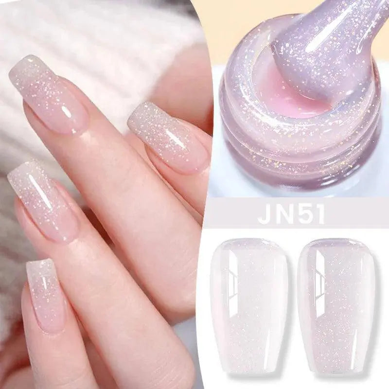 BORN PRETTY Milky White Jelly Nude Gel Nail Polish 10ml White Translucent Soak Off Gel Vernis Semi Permanent Need UV Light Cure - Tophatter Daily Deals