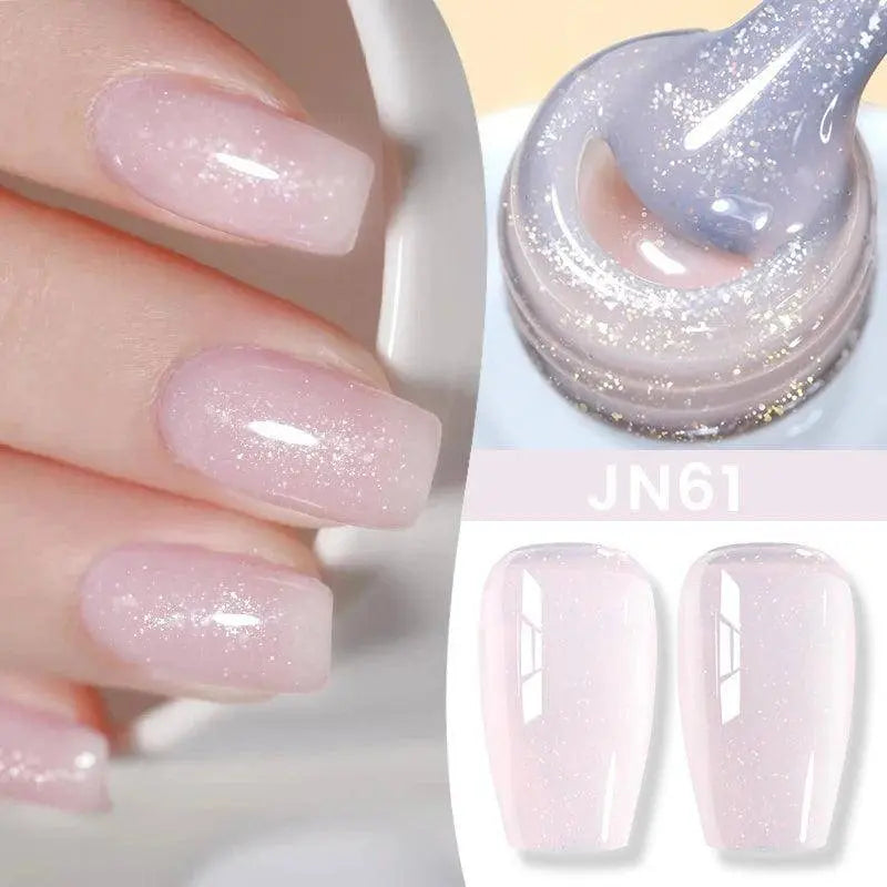 BORN PRETTY Milky White Jelly Nude Gel Nail Polish 10ml White Translucent Soak Off Gel Vernis Semi Permanent Need UV Light Cure - Tophatter Daily Deals