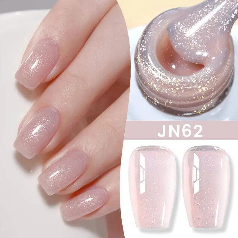 BORN PRETTY Milky White Jelly Nude Gel Nail Polish 10ml White Translucent Soak Off Gel Vernis Semi Permanent Need UV Light Cure - Tophatter Daily Deals