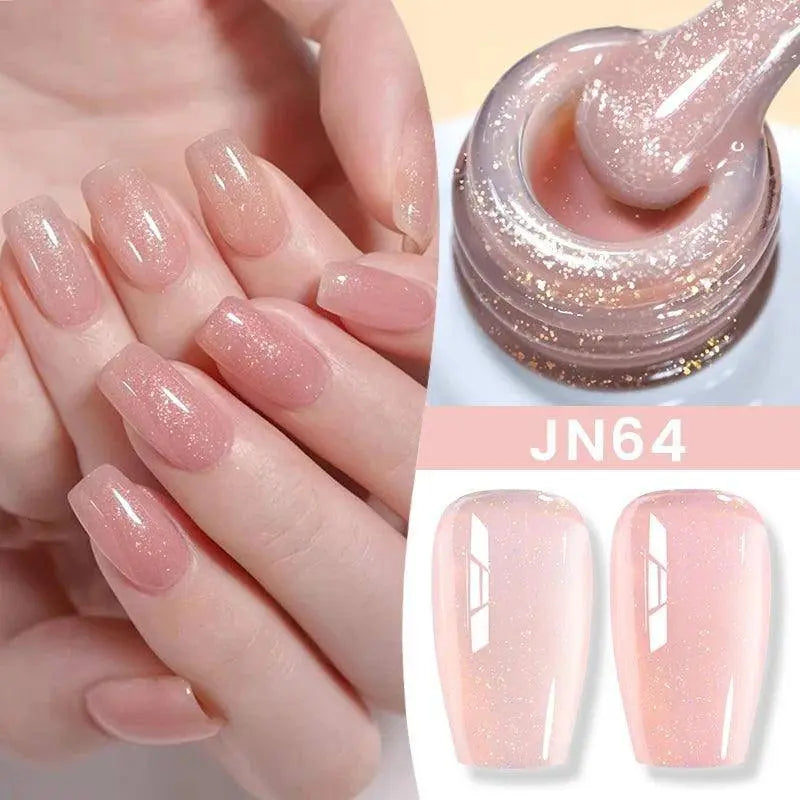 BORN PRETTY Milky White Jelly Nude Gel Nail Polish 10ml White Translucent Soak Off Gel Vernis Semi Permanent Need UV Light Cure - Tophatter Daily Deals