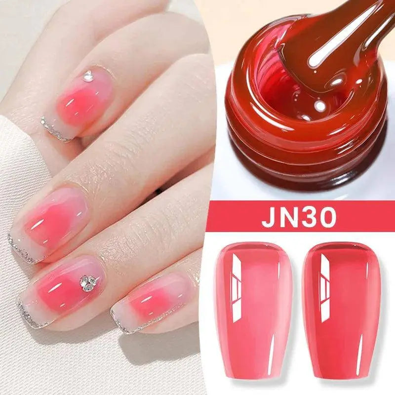 BORN PRETTY Milky White Jelly Nude Gel Nail Polish 10ml White Translucent Soak Off Gel Vernis Semi Permanent Need UV Light Cure - Tophatter Daily Deals