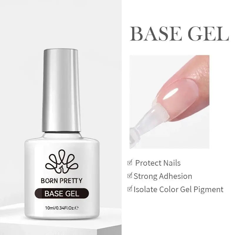 BORN PRETTY Milky White Jelly Nude Gel Nail Polish 10ml White Translucent Soak Off Gel Vernis Semi Permanent Need UV Light Cure Base Gel - Tophatter Daily Deals