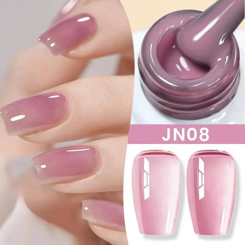 BORN PRETTY Milky White Jelly Nude Gel Nail Polish 10ml White Translucent Soak Off Gel Vernis Semi Permanent Need UV Light Cure - Tophatter Daily Deals