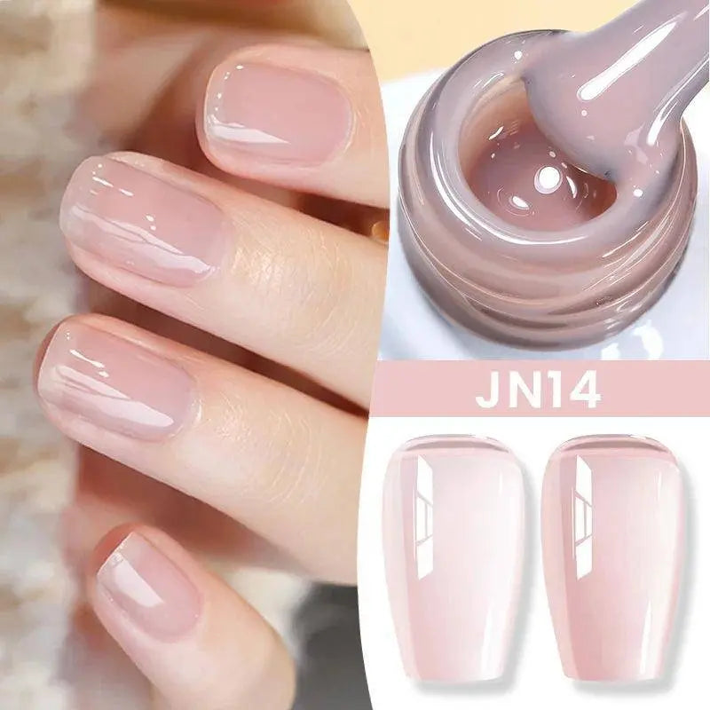 BORN PRETTY Milky White Jelly Nude Gel Nail Polish 10ml White Translucent Soak Off Gel Vernis Semi Permanent Need UV Light Cure - Tophatter Daily Deals