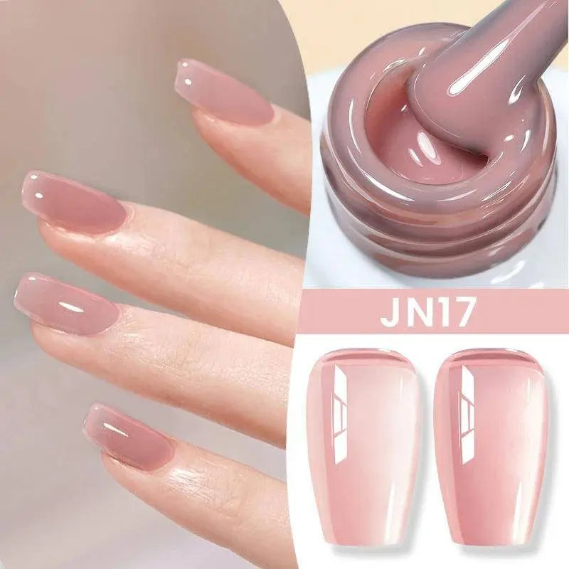 BORN PRETTY Milky White Jelly Nude Gel Nail Polish 10ml White Translucent Soak Off Gel Vernis Semi Permanent Need UV Light Cure - Tophatter Daily Deals