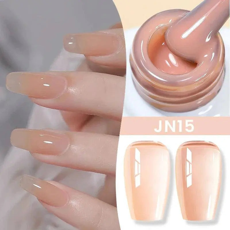 BORN PRETTY Milky White Jelly Nude Gel Nail Polish 10ml White Translucent Soak Off Gel Vernis Semi Permanent Need UV Light Cure - Tophatter Daily Deals