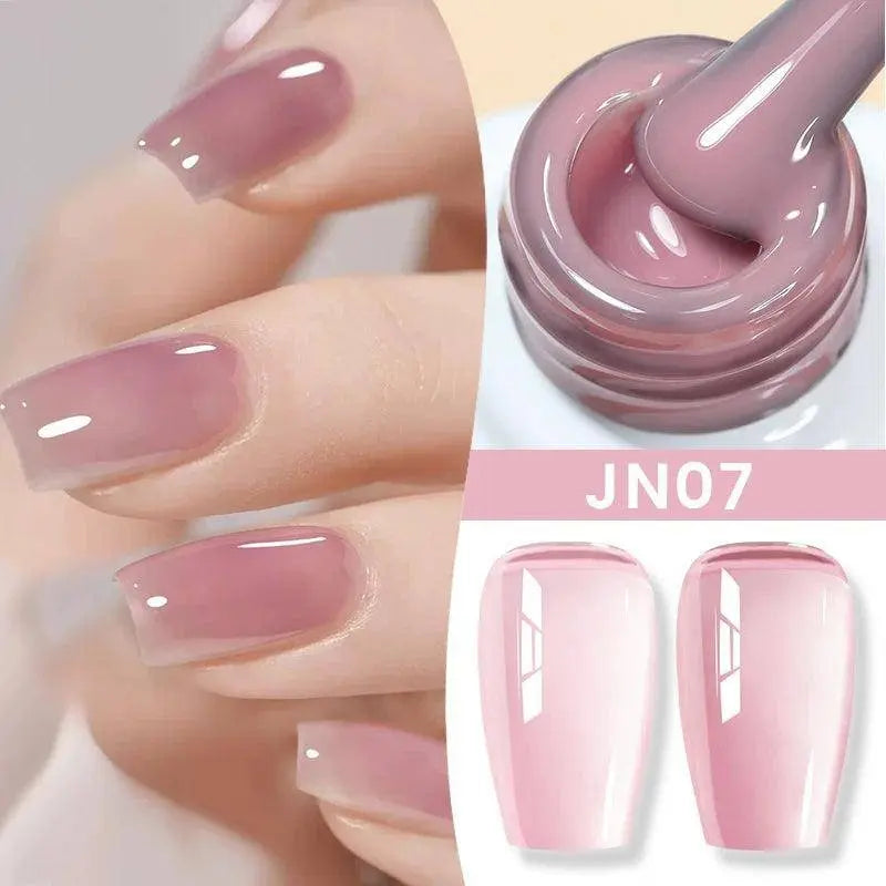 BORN PRETTY Milky White Jelly Nude Gel Nail Polish 10ml White Translucent Soak Off Gel Vernis Semi Permanent Need UV Light Cure - Tophatter Daily Deals