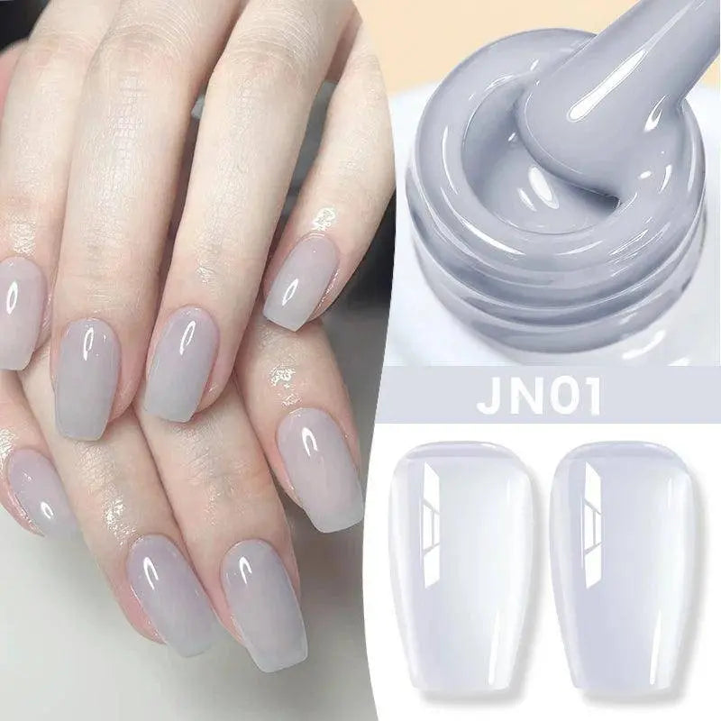 BORN PRETTY Milky White Jelly Nude Gel Nail Polish 10ml White Translucent Soak Off Gel Vernis Semi Permanent Need UV Light Cure - Tophatter Daily Deals
