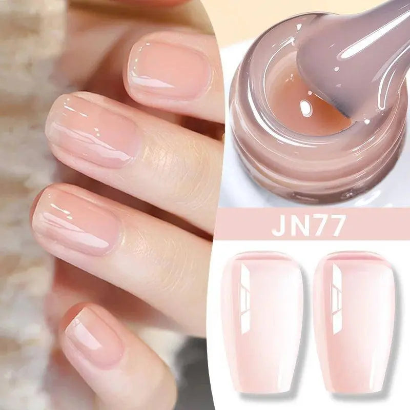 BORN PRETTY Milky White Jelly Nude Gel Nail Polish 10ml White Translucent Soak Off Gel Vernis Semi Permanent Need UV Light Cure - Tophatter Daily Deals