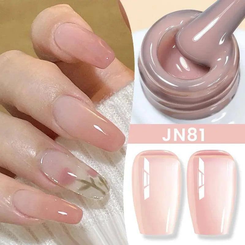 BORN PRETTY Milky White Jelly Nude Gel Nail Polish 10ml White Translucent Soak Off Gel Vernis Semi Permanent Need UV Light Cure - Tophatter Daily Deals