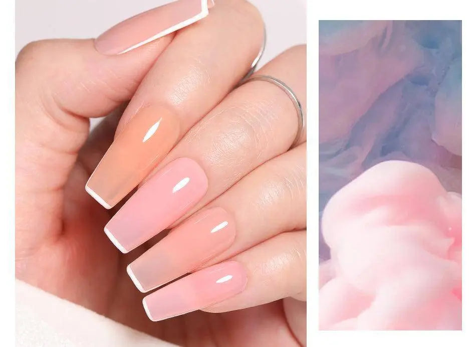 BORN PRETTY Milky White Jelly Nude Gel Nail Polish 10ml White Translucent Soak Off Gel Vernis Semi Permanent Need UV Light Cure - Tophatter Daily Deals
