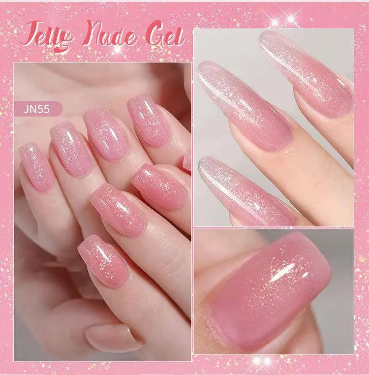BORN PRETTY Milky White Jelly Nude Gel Nail Polish 10ml White Translucent Soak Off Gel Vernis Semi Permanent Need UV Light Cure - Tophatter Daily Deals
