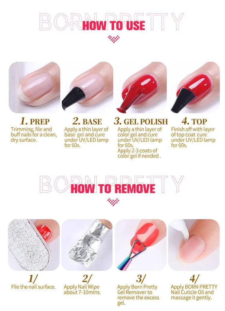 BORN PRETTY Milky White Jelly Nude Gel Nail Polish 10ml White Translucent Soak Off Gel Vernis Semi Permanent Need UV Light Cure - Tophatter Daily Deals