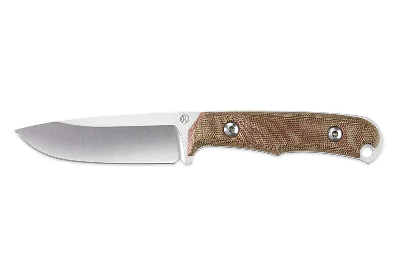 Chris Reeve Knives Backpacker - Natural Canvas Micarta Handle - Black Sheath - BPR-1001 Fixed Blade - Tophatter Daily Deals