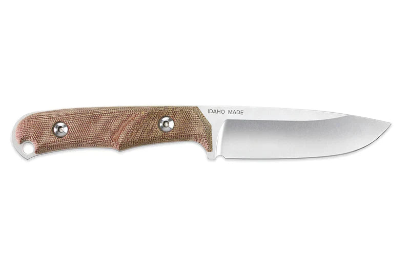 Chris Reeve Knives Backpacker - Natural Canvas Micarta Handle - Black Sheath - BPR-1001 Fixed Blade - Tophatter Daily Deals