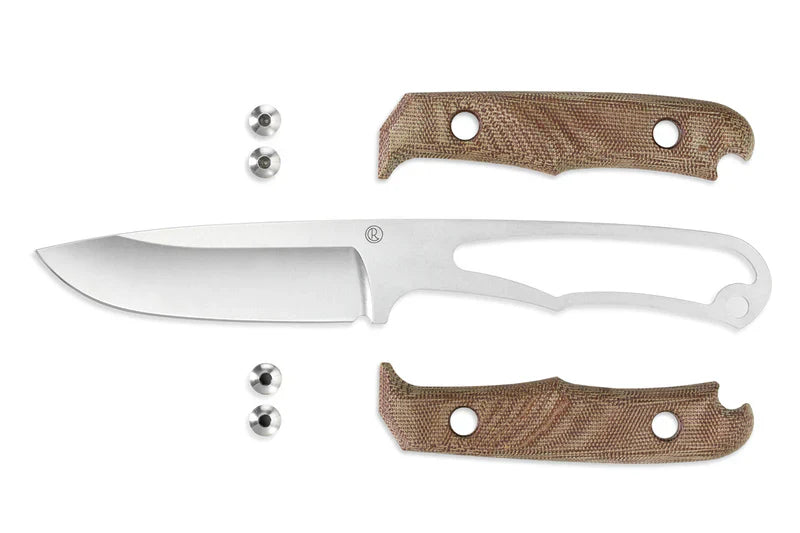 Chris Reeve Knives Backpacker - Natural Canvas Micarta Handle - Black Sheath - BPR-1001 Fixed Blade - Tophatter Daily Deals