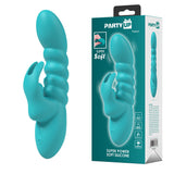 Party Up Brynlyn (Teal) – USB Rechargeable 18.2 cm Rabbit Vibrator > Vibrators > Ladies > Rabbit - Tophatter Daily Deals