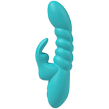 Party Up Brynlyn (Teal) – USB Rechargeable 18.2 cm Rabbit Vibrator > Vibrators > Ladies > Rabbit - Tophatter Daily Deals