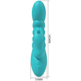 Party Up Brynlyn (Teal) – USB Rechargeable 18.2 cm Rabbit Vibrator > Vibrators > Ladies > Rabbit - Tophatter Daily Deals