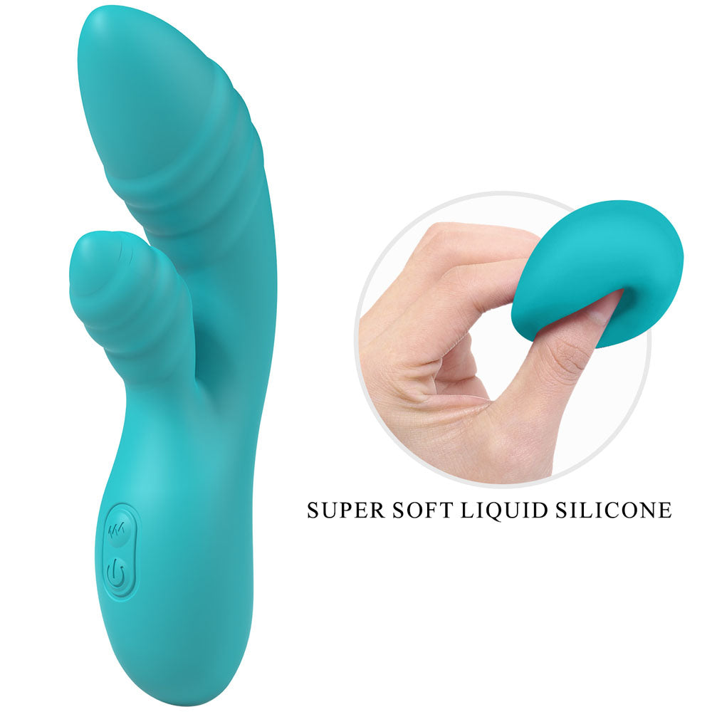 Party Up Dalida Teal 16.2 cm Rabbit Vibrator > Vibrators > Ladies > Rabbit - Tophatter Daily Deals
