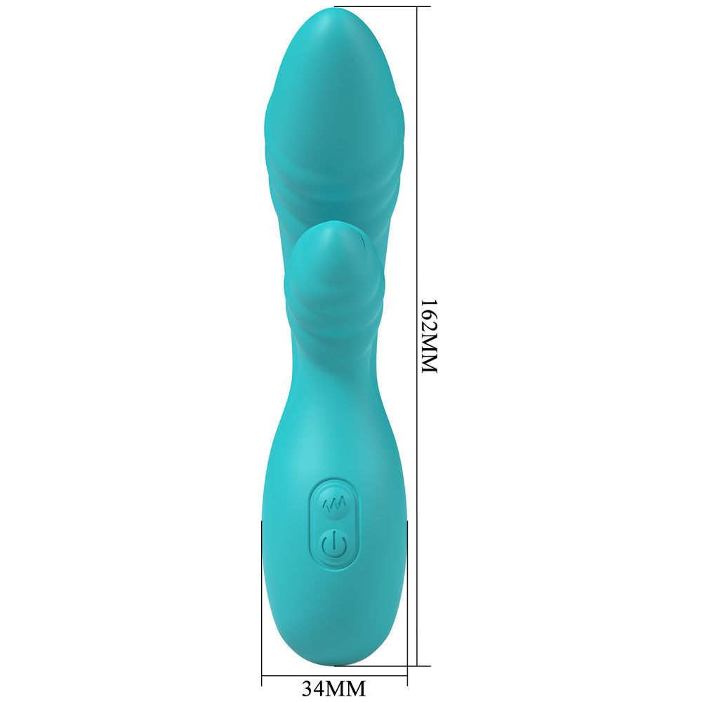 Party Up Dalida Teal 16.2 cm Rabbit Vibrator > Vibrators > Ladies > Rabbit - Tophatter Daily Deals