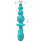 Party Up Evajane Teal 17.1 Centimeter Beaded Vibrator > Anal Range > Vibrating Butt Plugs - Tophatter Daily Deals