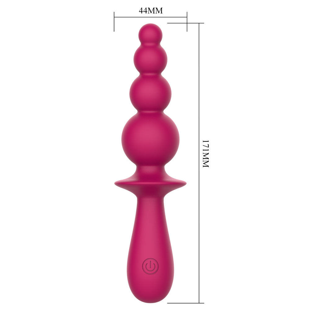 Party Up Evajane 17.1 Centimeter Beaded Vibrator > Anal Range > Vibrating Butt Plugs - Tophatter Daily Deals