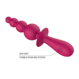 Party Up Evajane 17.1 Centimeter Beaded Vibrator > Anal Range > Vibrating Butt Plugs - Tophatter Daily Deals