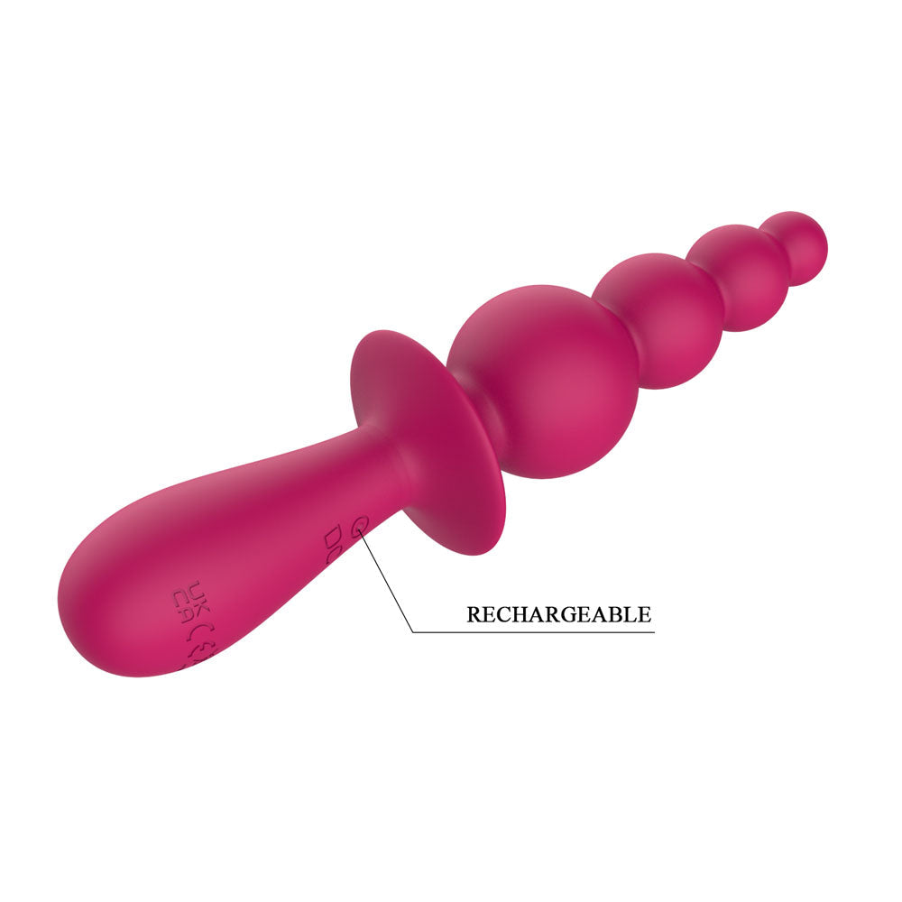 Party Up Evajane 17.1 Centimeter Beaded Vibrator > Anal Range > Vibrating Butt Plugs - Tophatter Daily Deals