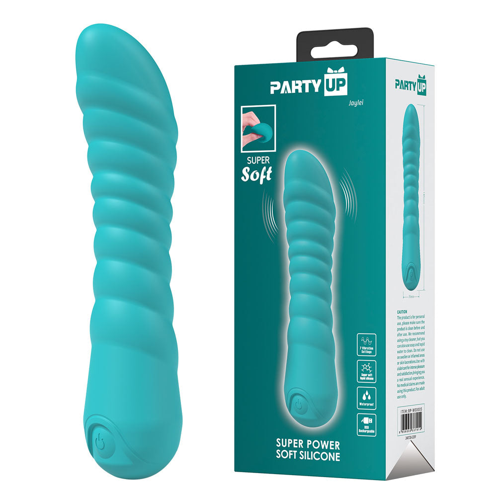 Party Up Jaylei (Teal) – USB Rechargeable 14.6 cm Vibrator > Vibrators > Standard Vibrators - Tophatter Daily Deals