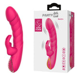 Party Up Monica – USB Rechargeable Waterproof 15.8 cm Rabbit Vibrator > Vibrators > Ladies > Rabbit - Tophatter Daily Deals