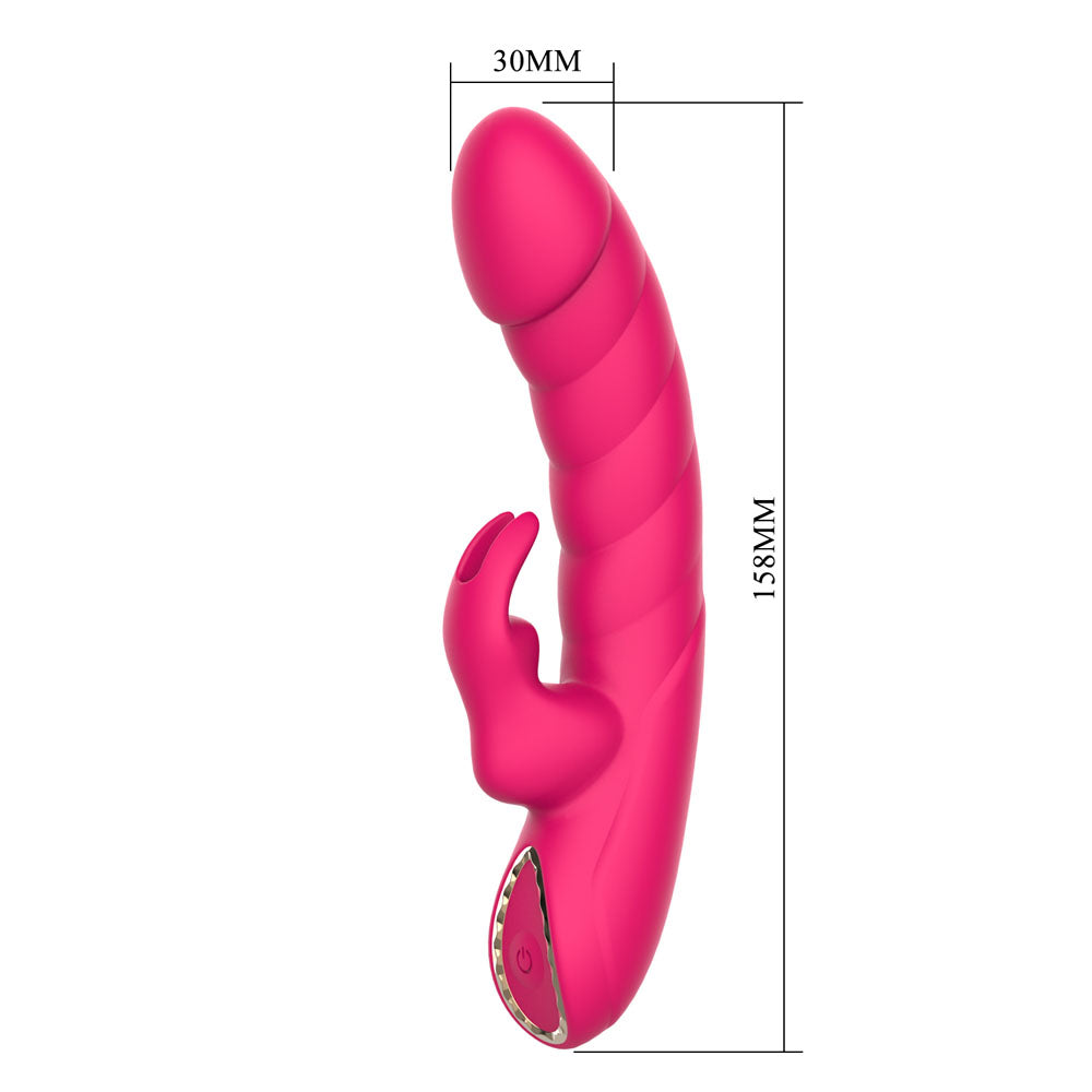 Party Up Monica – USB Rechargeable Waterproof 15.8 cm Rabbit Vibrator > Vibrators > Ladies > Rabbit - Tophatter Daily Deals