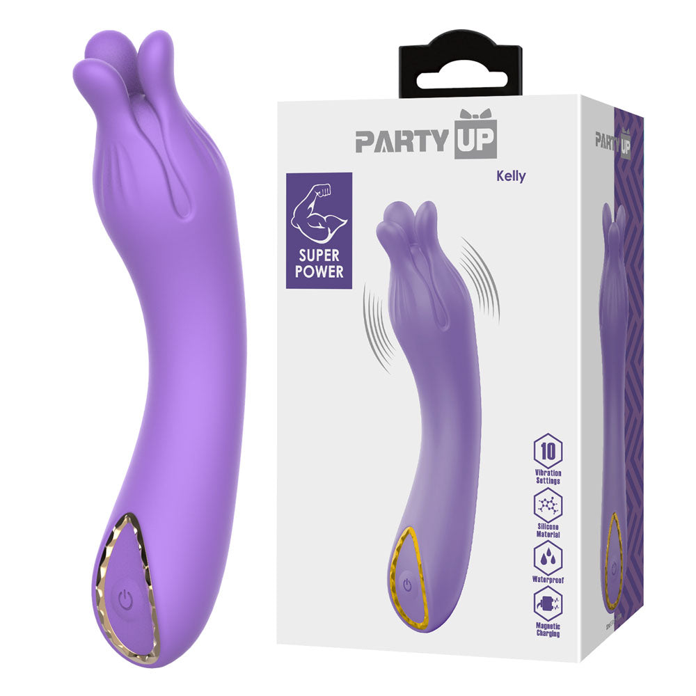 Party Up Kelly – USB Rechargeable 13.7 cm Vibrator > Vibrators > Standard Vibrators - Tophatter Daily Deals