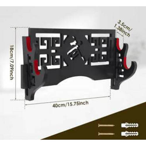Double Wall Display (Velvet Lined) Sword Display Stand - Tophatter Daily Deals