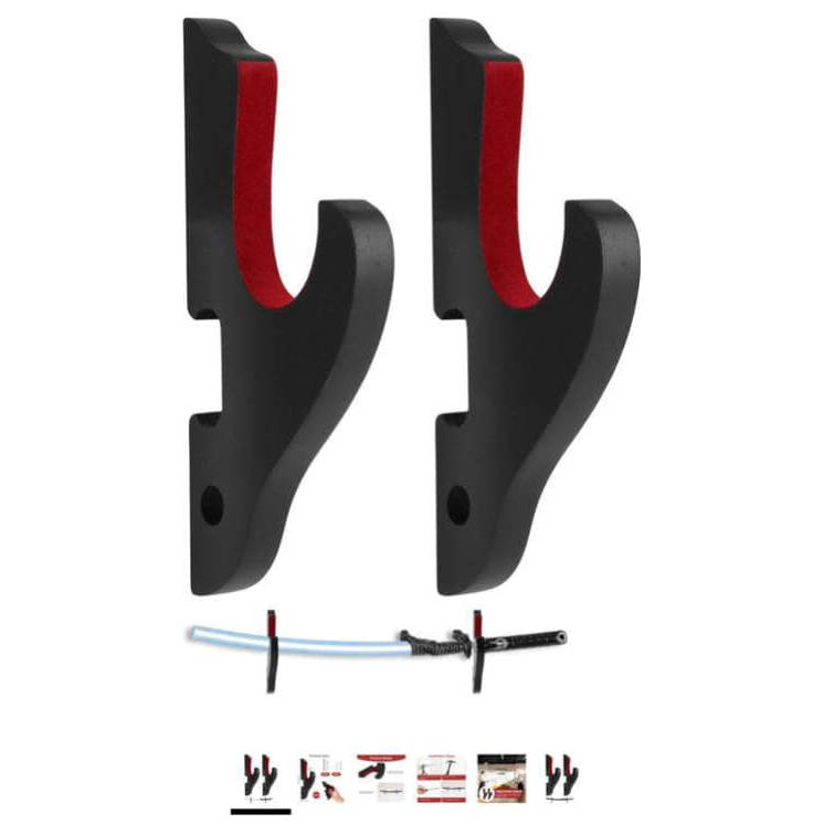 Single Wall Display Bracket (Velvet Lined) Sword Display Stand - Tophatter Daily Deals