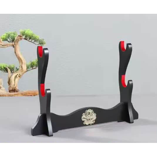 Double Lion Stand (Velvet Lined) Sword Display Stand - Tophatter Daily Deals