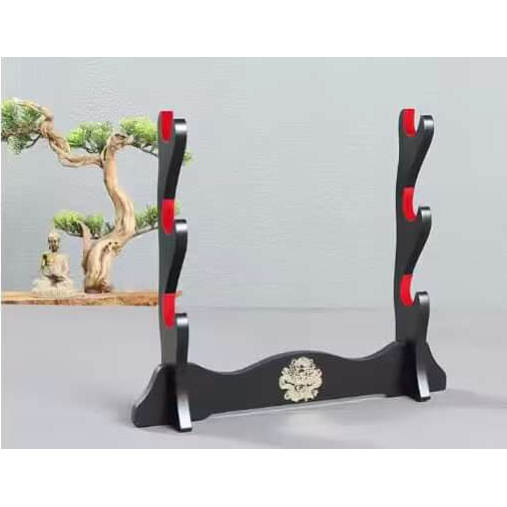 Triple Lion Stand (Velvet Lined) Sword Display Stand - Tophatter Daily Deals