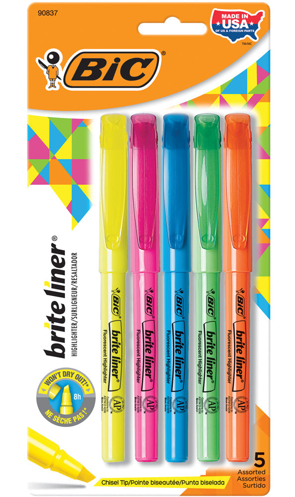 BIC HIGHLIGHTER 5 COLORS Halloween & Party Essentials - Tophatter Daily Deals