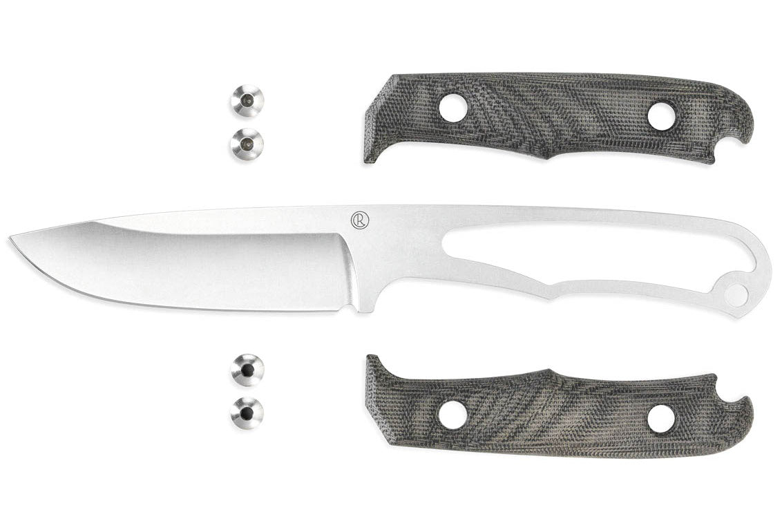 Chris Reeve Knives Backpacker - Black Canvas Micarta Handle - Black Sheath - BPR-1000 Fixed Blade - Tophatter Daily Deals