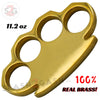 100% Real Brass Knuckles - 11.2 oz Solid Brass Paperweight! Belt Buckle - Tophatter Daily Deals
