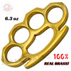 100% Real Brass Knuckles - 6.3 oz Solid Brass Paperweight Belt Buckle - Tophatter Daily Deals