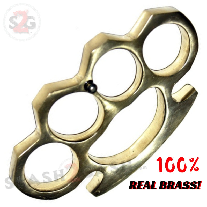 100% Real Brass Belt Buckle - Solid Brass Knuckles Belt Buckle - Tophatter Daily Deals