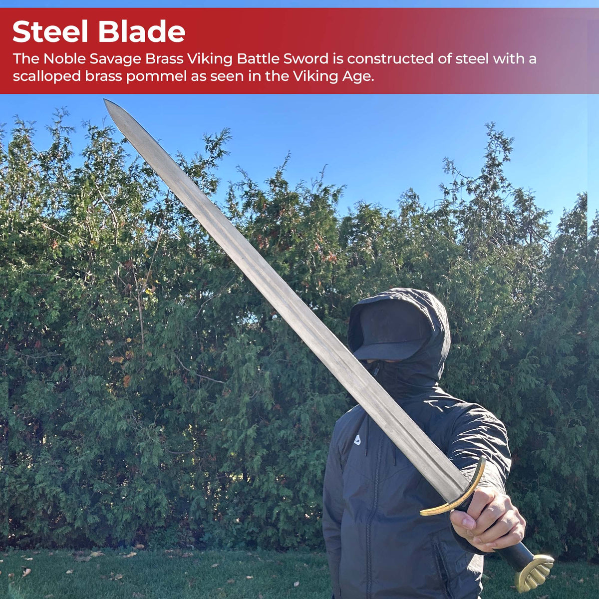 Brass Noble Savage Viking Combat Sword swords - Tophatter Daily Deals