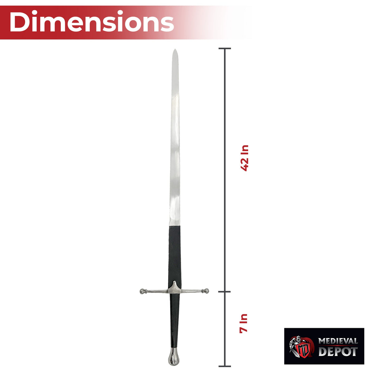 Brave Heart William Wallace Two-Handed Claymore Sword historical period - Tophatter Daily Deals