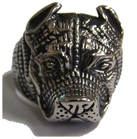 BULLDOG STAINLESS STEEL BIKER RING - Tophatter Daily Deals