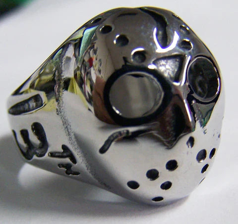 JASON MONSTER HOCKEY MASK STAINLESS STEEL BIKER RING - Tophatter Daily Deals