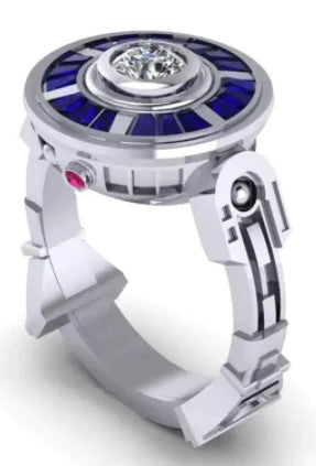 SPACE ROBOT METAL BIKER RING - Tophatter Daily Deals