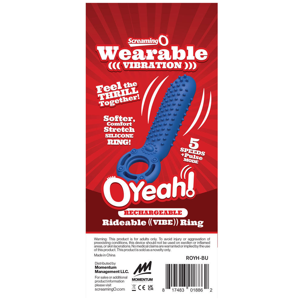 Oyeah Rechargeable Silicone Rideable Vibe Ring – Premium Silicone Vibrating Ring > Cock Ring > Vibrating - Tophatter Daily Deals