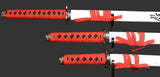 "Suterusu" Triple Set Display (Straight blade) Katana
